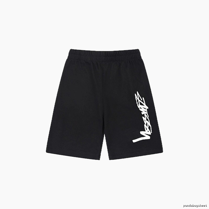 Stussy street-style black shorts