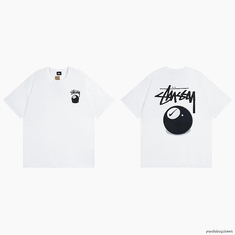 Stussy White Spider Graphic T-Shirt Statement Graphic Logo