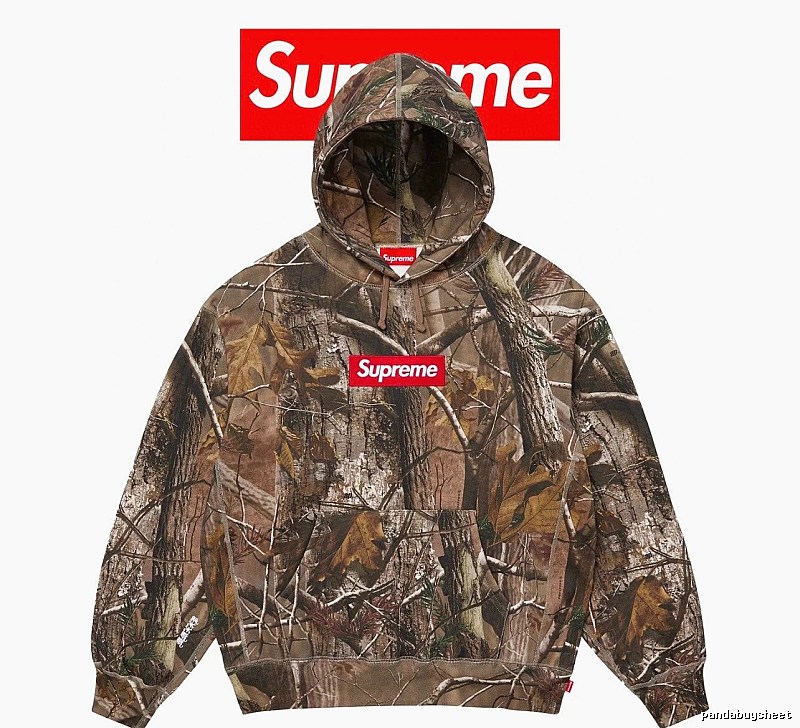 Supreme Camo Hooded Sweatshirt with Red Hoodie for Cold Weather