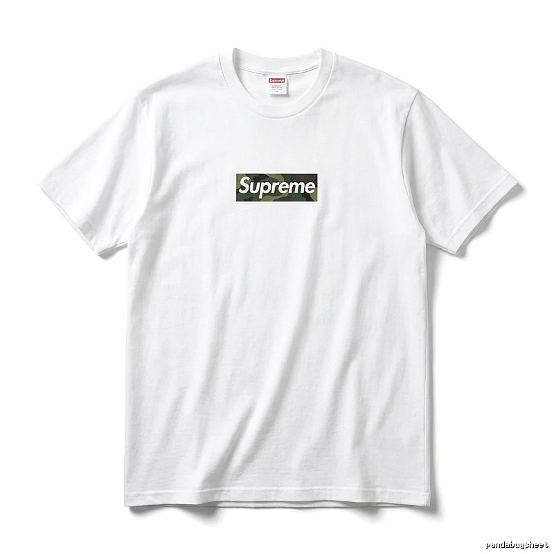 Supreme Camouflage Simple White T-shirt