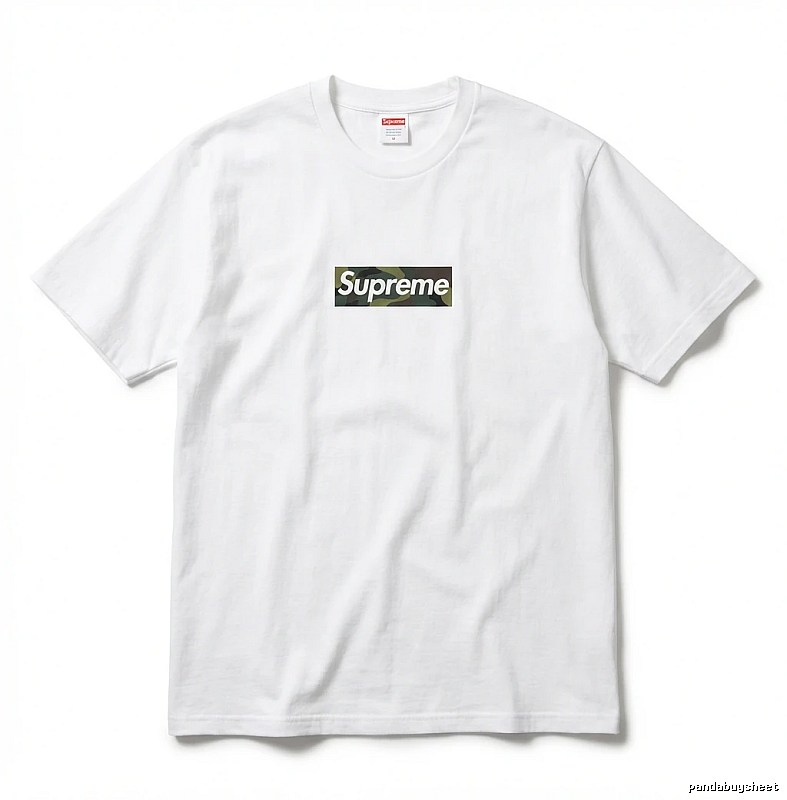 Supreme camouflage style white T-shirt