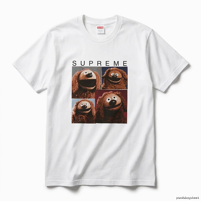 Supreme cartoon print white T-shirt