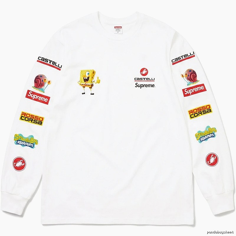 Supreme cartoon trendy white sweatshirt