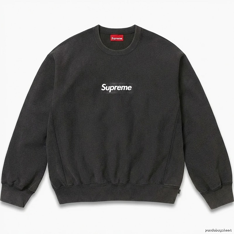 Supreme classic minimalist style black sweatshirt
