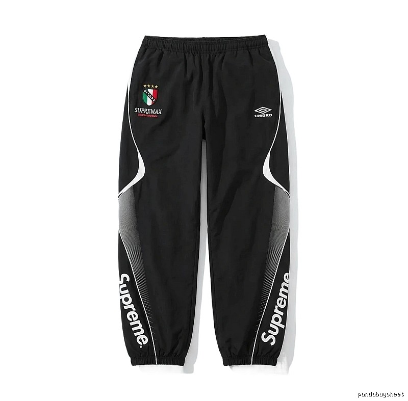 Supreme co-branded sporty black pants