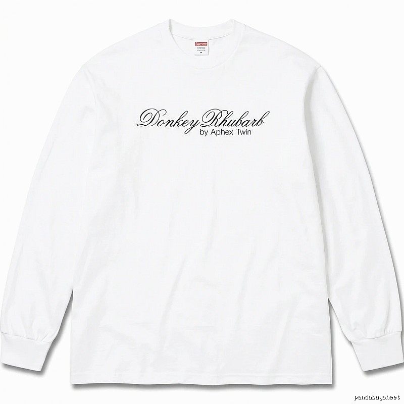 Supreme letter style white long-sleeve