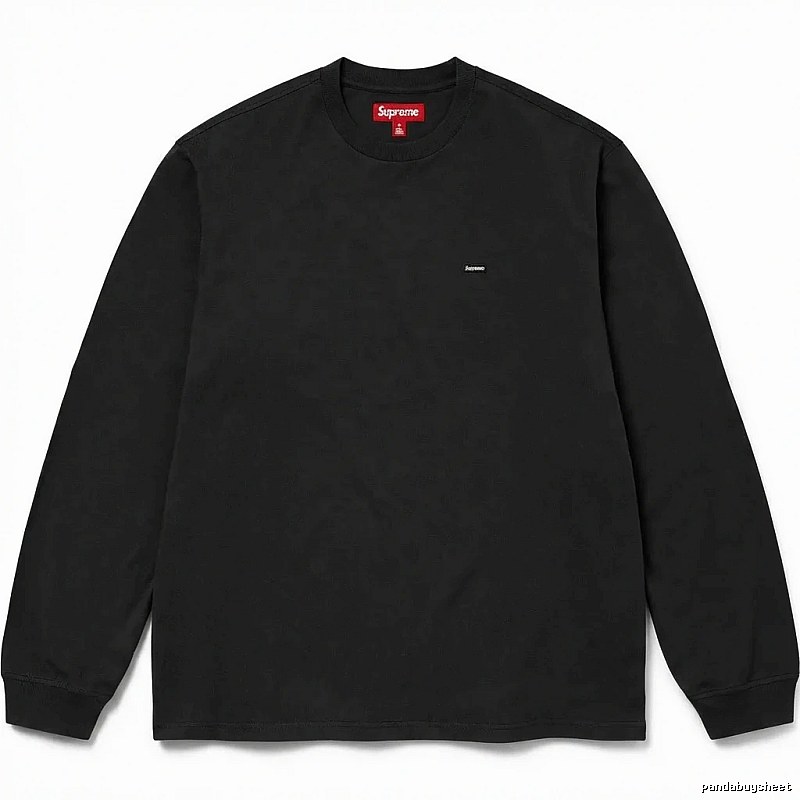 Supreme minimalist style black long-sleeved shirt