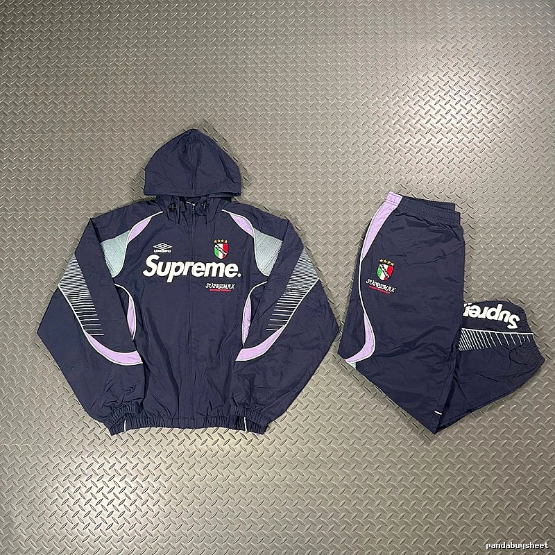 Supreme Navy Purple Tracksuit Set