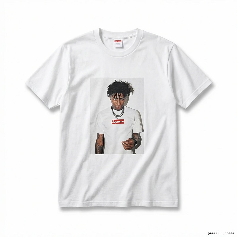 Supreme Portrait Print Style White T-shirt