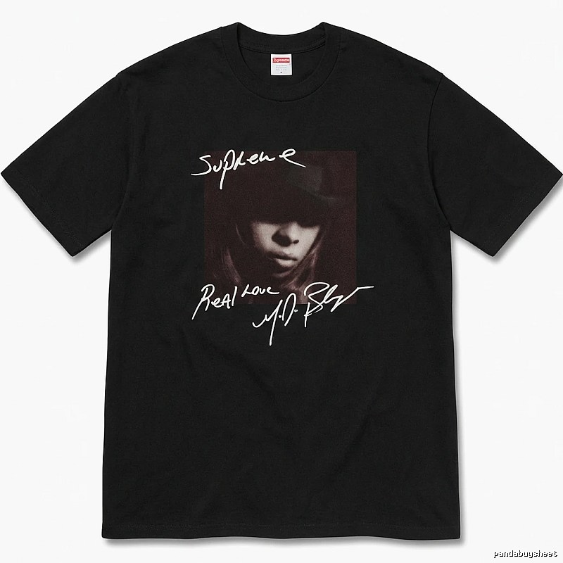 Supreme Real Love Style Black T-shirt