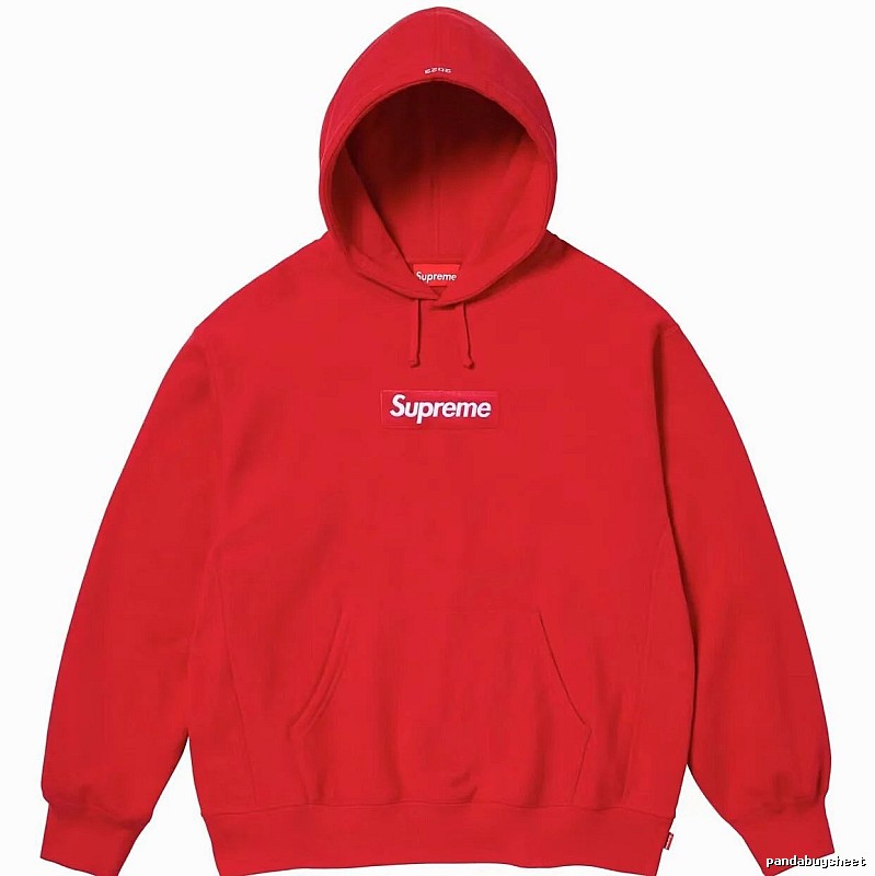 Supreme Statement Logo hoodie Gray Red Oversized for Easy Pairing