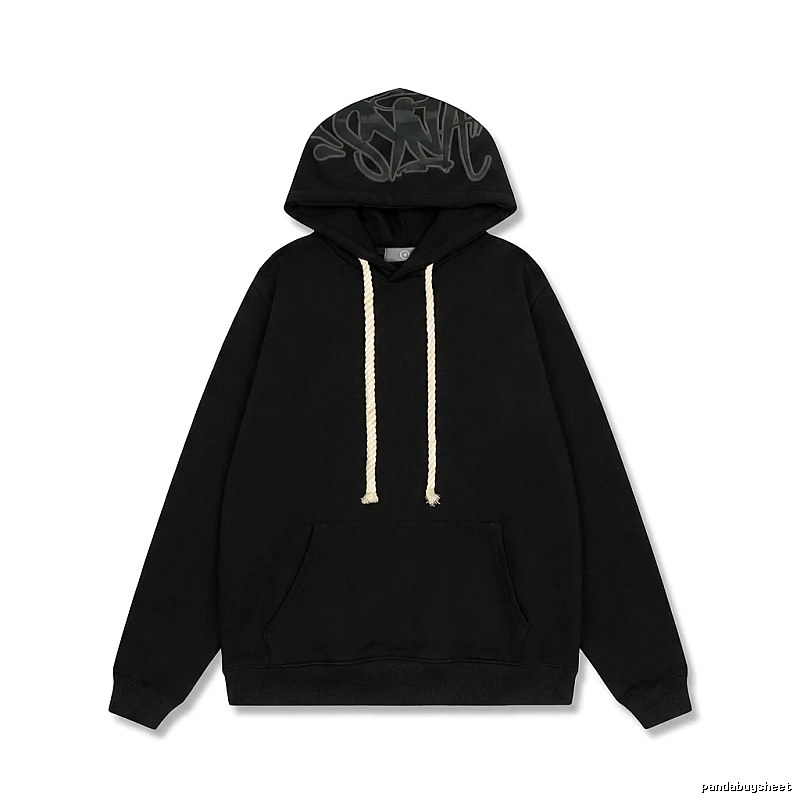 SynaWorld graffiti-style black hoodie