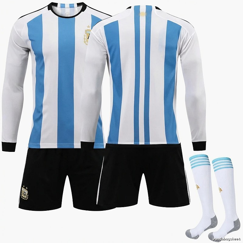 The blue and white striped football jersey of Argentina.