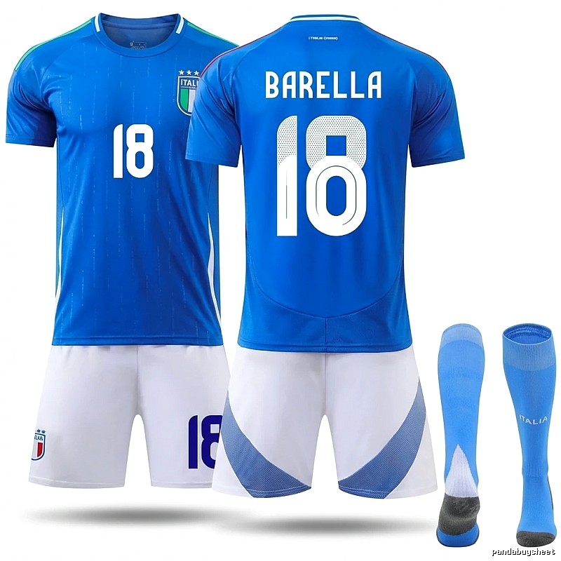 The blue football jersey of the Italian national team.
