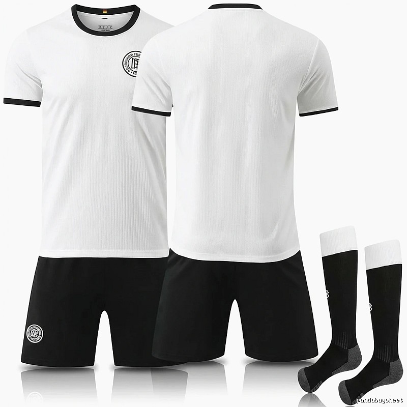 The classic black-and-white football jersey of the German national team.