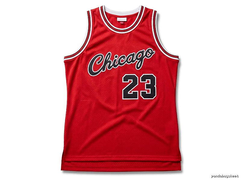 The retro red jersey of the Michael Jordan