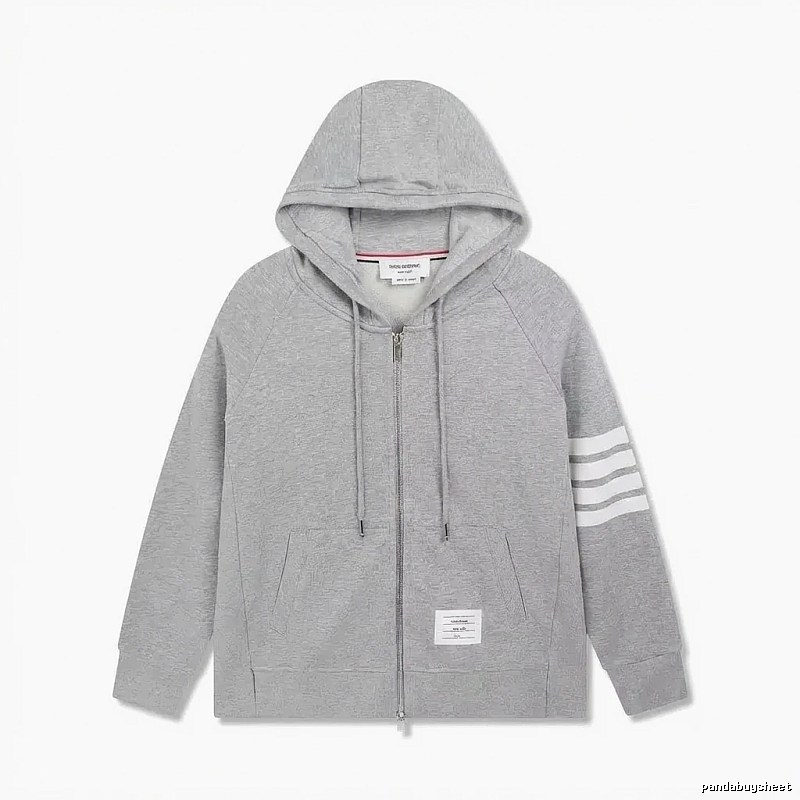 Thom Browne's classic grey hoodie