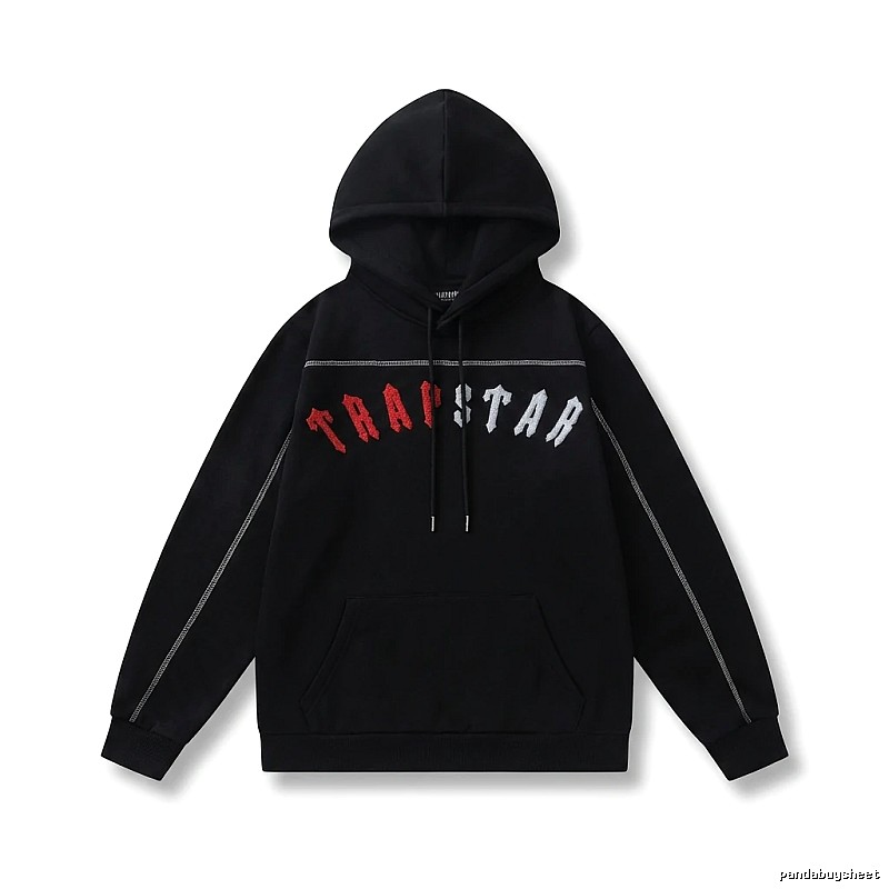 Trapstar letter-style black hoodie