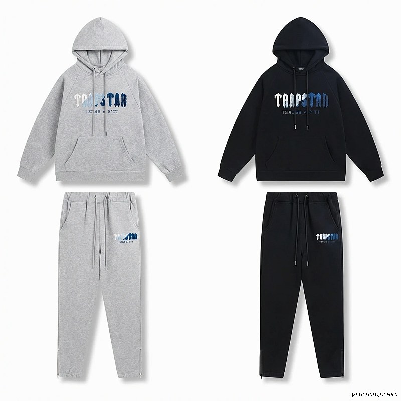 Trapstar Letter Trendy Brand Suit (Grey/Black)