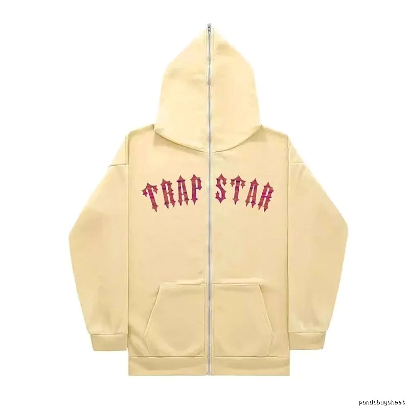 Trapstar Resort Graphic zip hoodie Black Zip Pink for Travel Looks