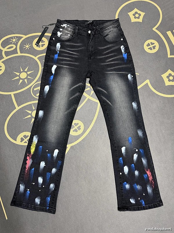 Travel Black Paint-Splatter Jeans