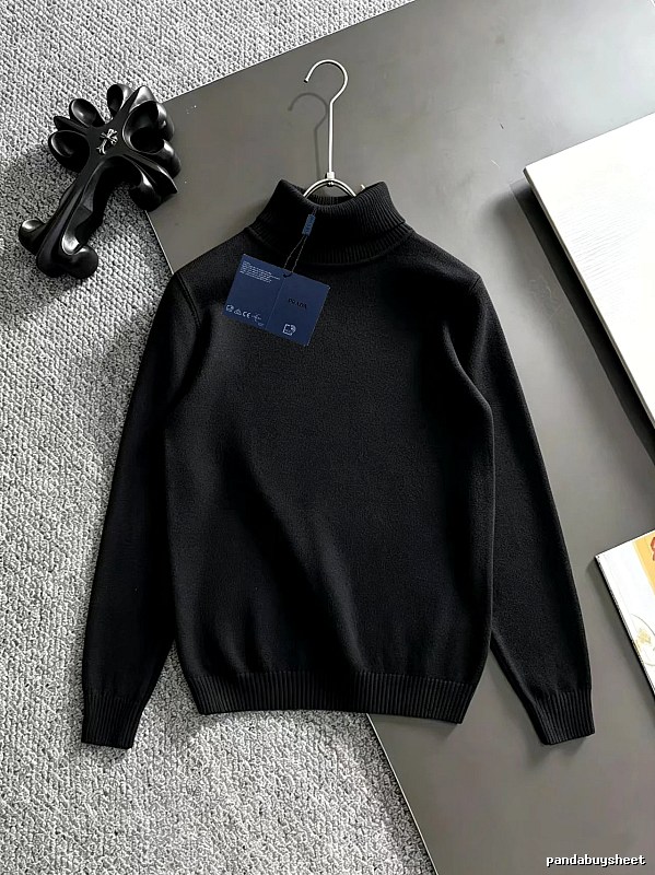 Travel Look Prada Turtleneck Sweater Zip Detail