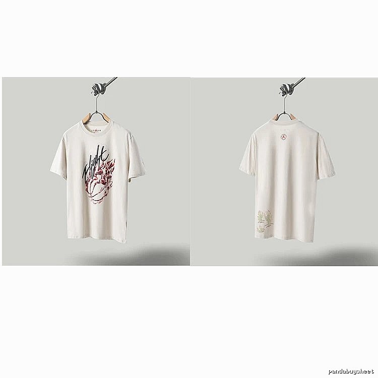 Travis Scott Cactus Co-branded Street-style Off-white T-shirt