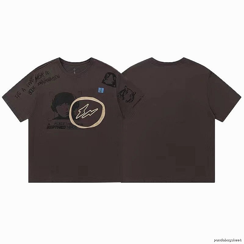 Travis Scott Classic Graphic T-shirt Brown Travis Scott for Daily Styling