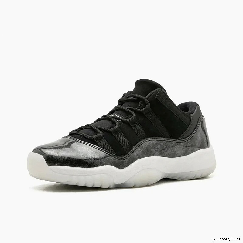 Trendy Black and Silver Air Jordan 11 sneakers