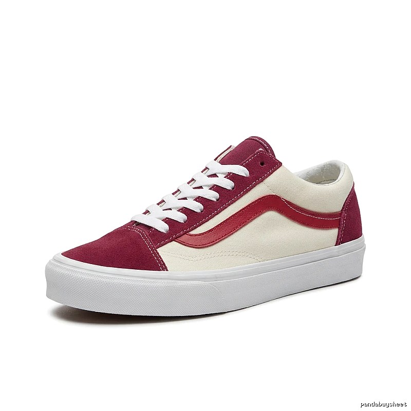 Vans classic red and white casual shoes