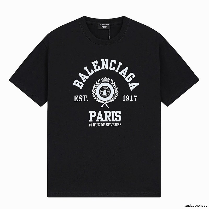 Vintage black short-sleeve T-shirt of Balenciaga