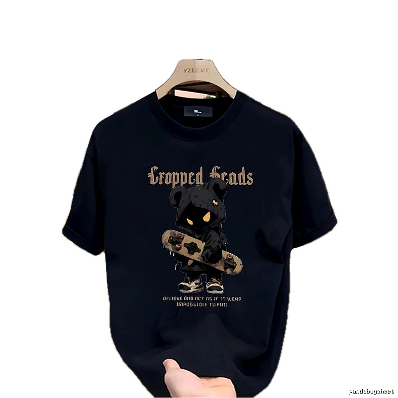 YZEEMC Trendy & Cool Skateboard Bear Navy T-shirt