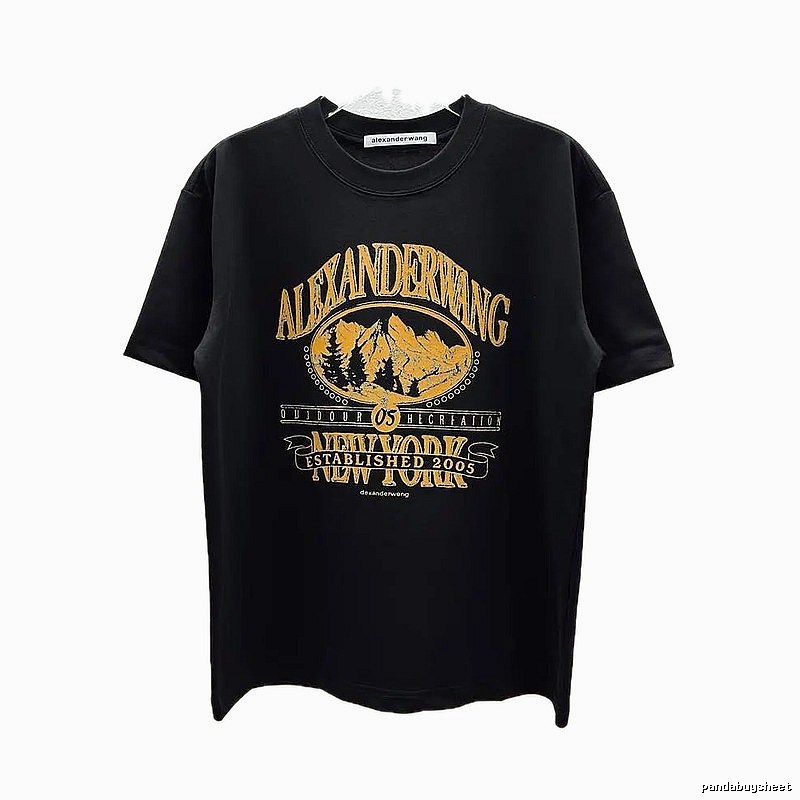 Alexander Wang Vintage Print Black Short-Sleeve T-Shirt