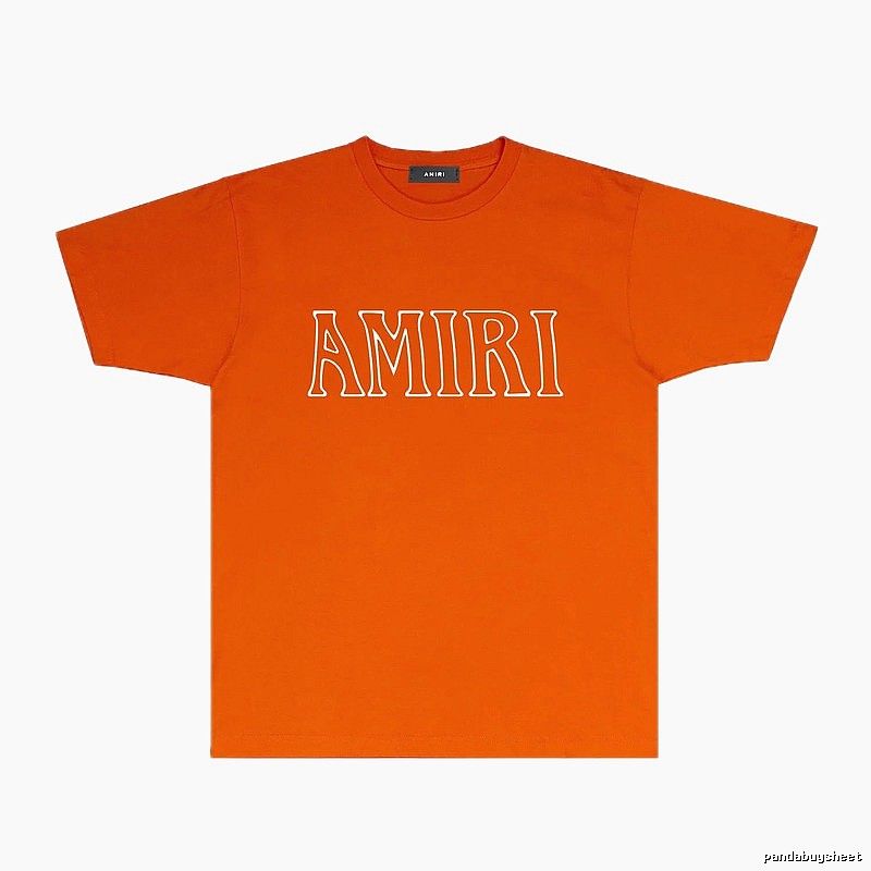 AMIRI Orange Minimalist Style T-shirt