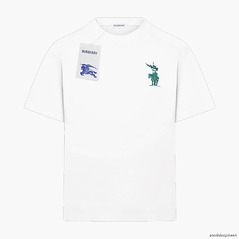 Burberry Equestrian Knight Logo Simple White T-shirt