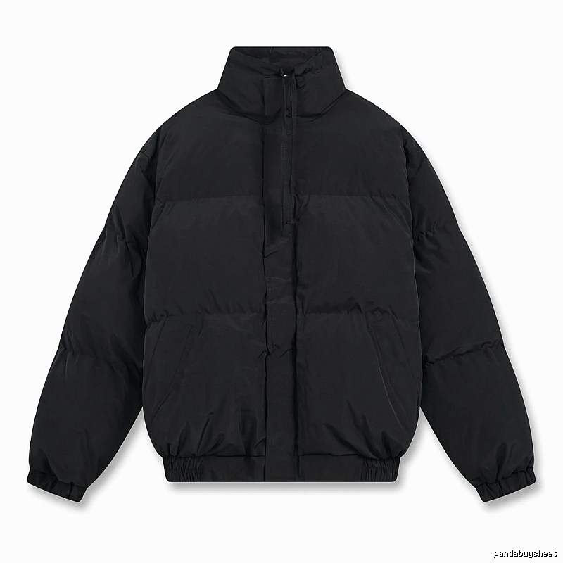 ESSENTIALS minimalist style black cotton-padded jacket