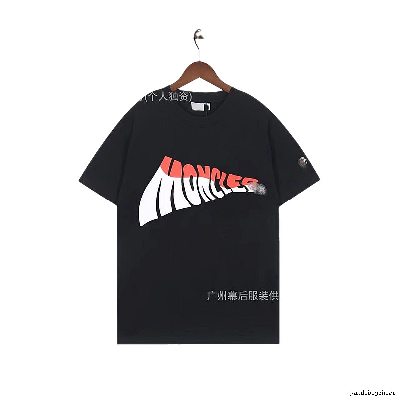 Moncler Printed Trendy Style Black Short-sleeve T-shirt